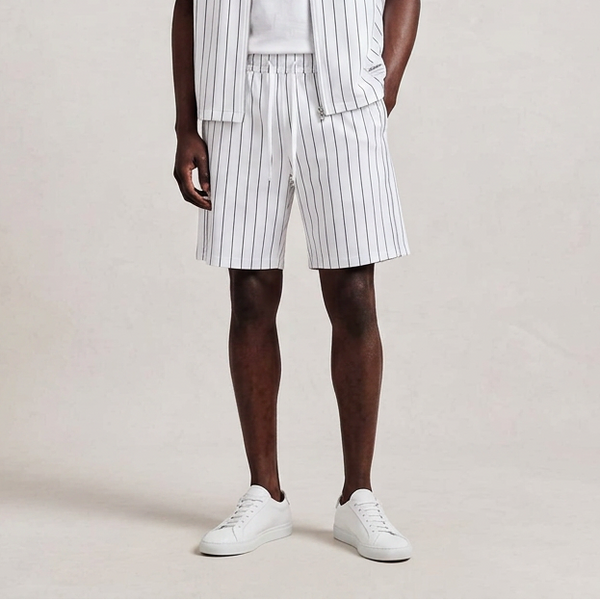 Unisex Striped Loose Fit Shorts