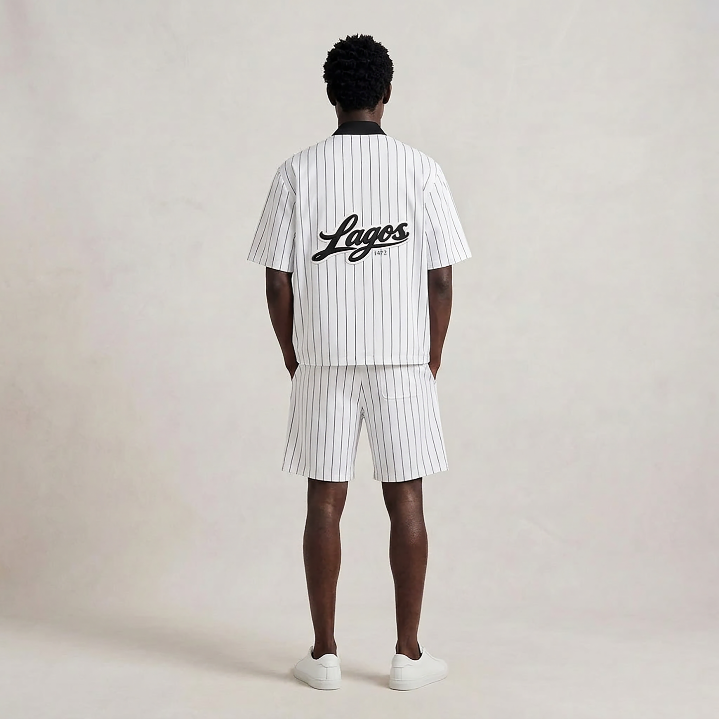 Unisex Striped Baseball Jersey Full-Zip - TWO THREE FOUR COLLECTIVES