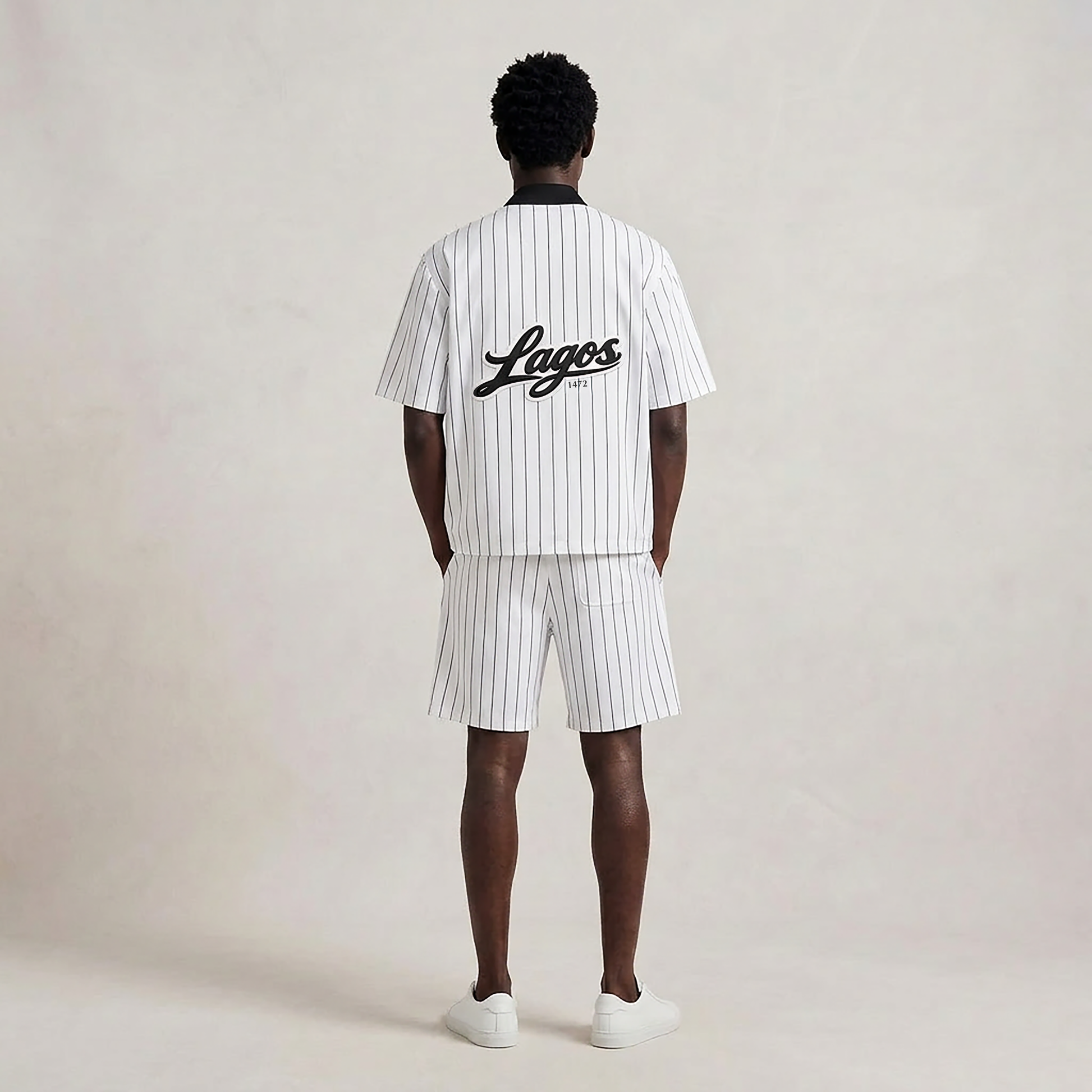 Unisex Striped Baseball Jersey Full-Zip - TWO THREE FOUR COLLECTIVES