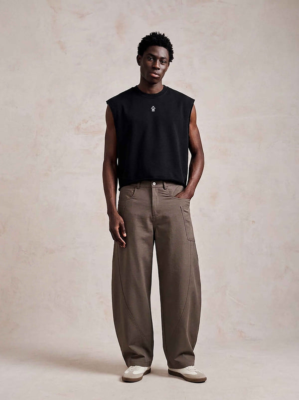 234 Black Boxy Tank Top