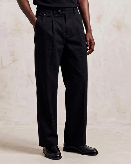 Adjustable Waist Straight-Leg Pants