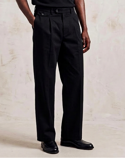 Adjustable Waist Straight-Leg Pants