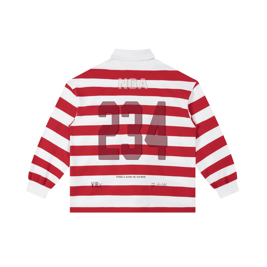 Coat of Arms Stripe Polo Shirt - | 234 Collectives