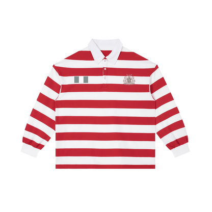 Coat of Arms Stripe Polo Shirt - | 234 Collectives