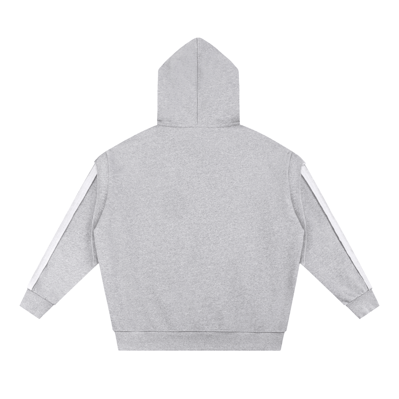 Contrast Tape Raw Edge Double Layered Zip Hoodie - | 234 Collectives