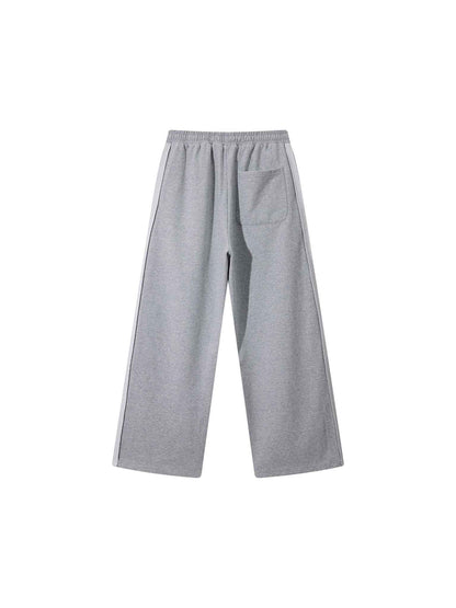 Contrast Tape Wide-Leg Sweatpants