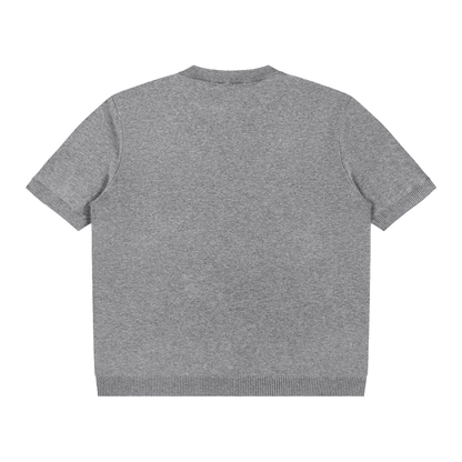 Cotton Knit Short Sleeve Henley T-Shirt - | 234 Collectives