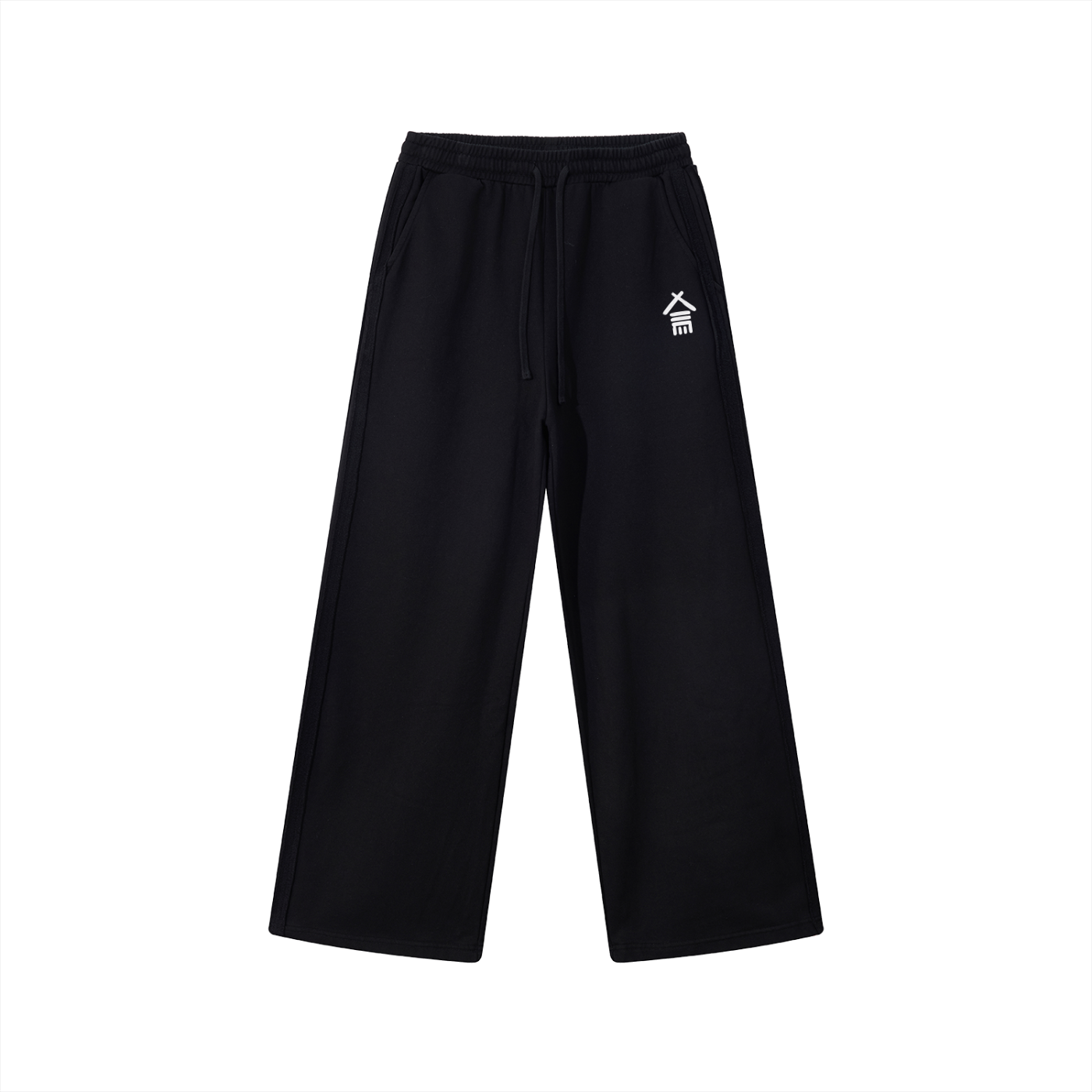 Contrast Tape Wide-Leg Sweatpants