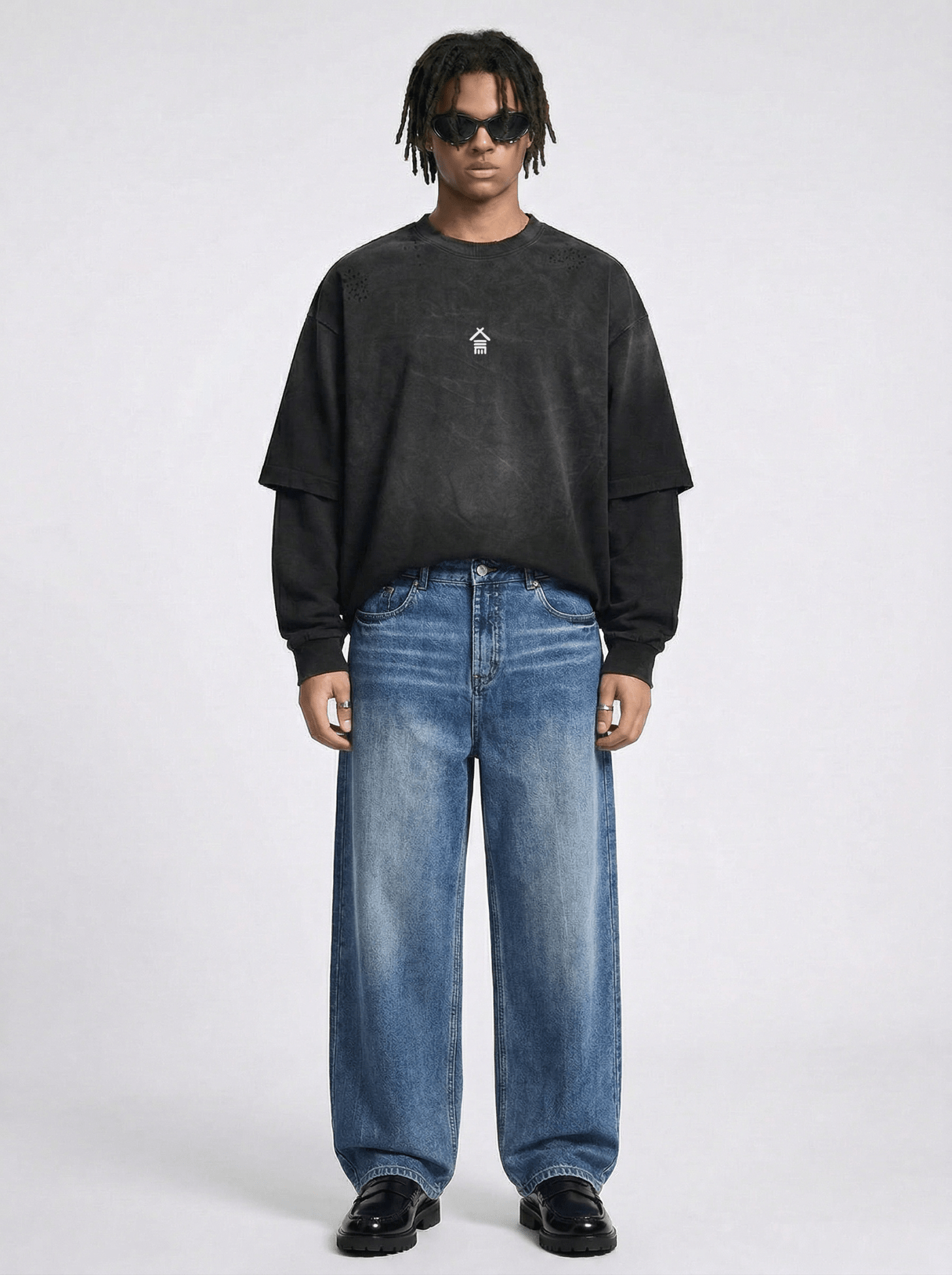 Sun Fade Heavyweight Denim Jeans - | 234 Collectives