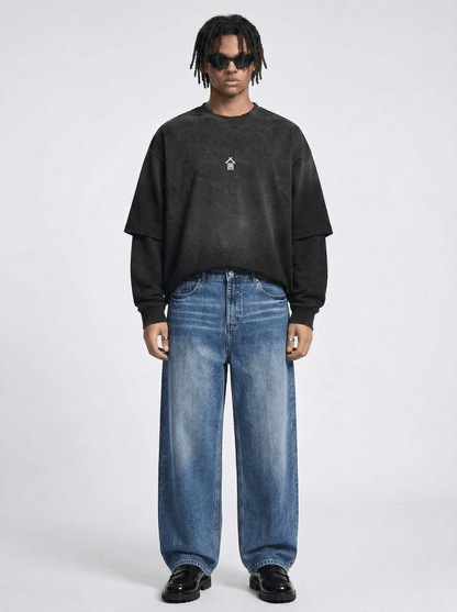 Sun Fade Heavyweight Denim Jeans - | 234 Collectives