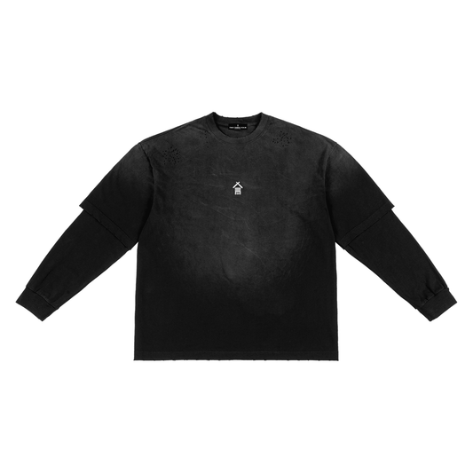 Sunfade Hand - Frayed Faux Two - Piece T-Shirt - | 234 Collectives