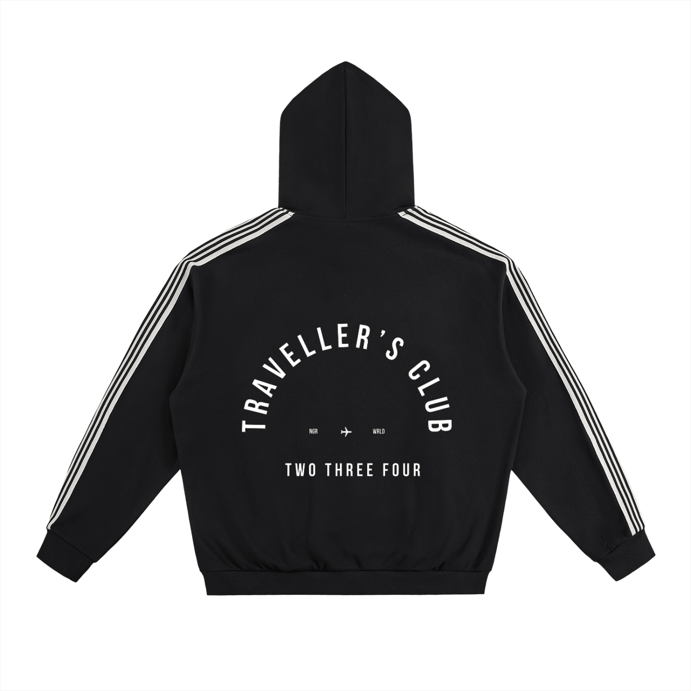 Travellers Club Side Stripe Drop - Shoulder Hoodie - | 234 Collectives