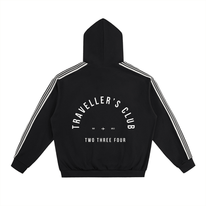 Travellers Club Side Stripe Drop - Shoulder Hoodie - | 234 Collectives