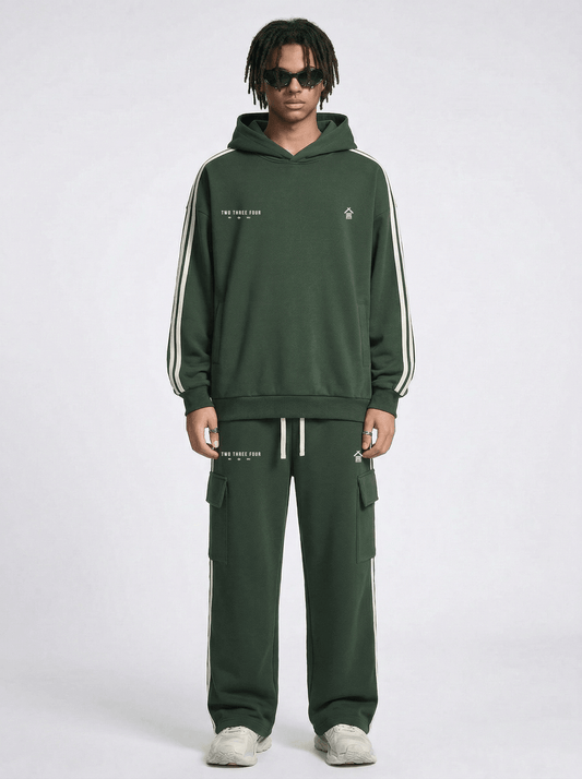 Travellers Club Side Stripe Drop - Shoulder Hoodie - | 234 Collectives