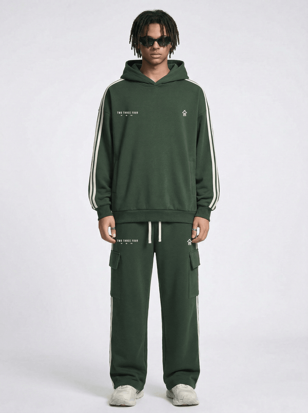 Travellers Club Side Stripe Drop - Shoulder Hoodie - | 234 Collectives