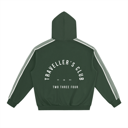 Travellers Club Side Stripe Drop - Shoulder Hoodie - | 234 Collectives