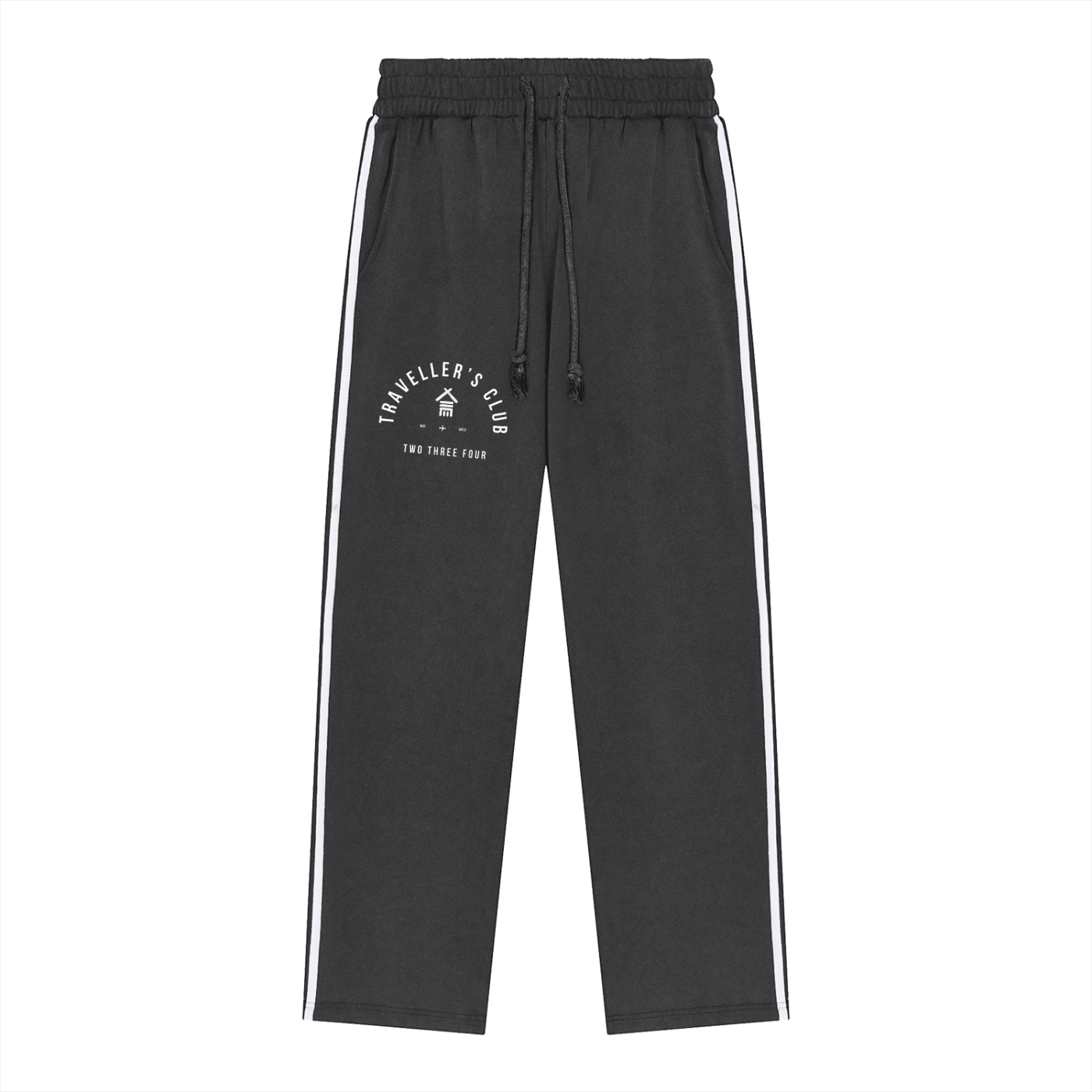 Traveller's Club Snow Washed Contrast Tape Sweatpants - | 234 Collectives