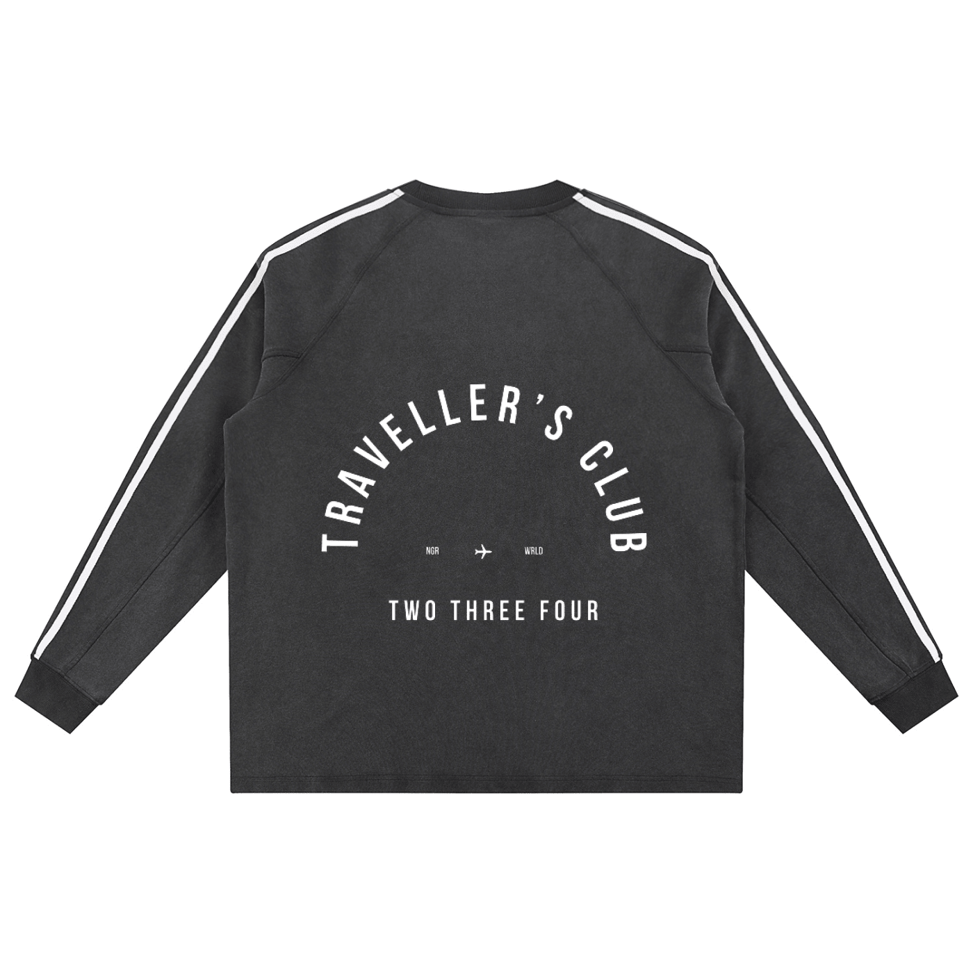 Traveller's Club Snow Washed Contrast Tape Sweatshirt - | 234 Collectives
