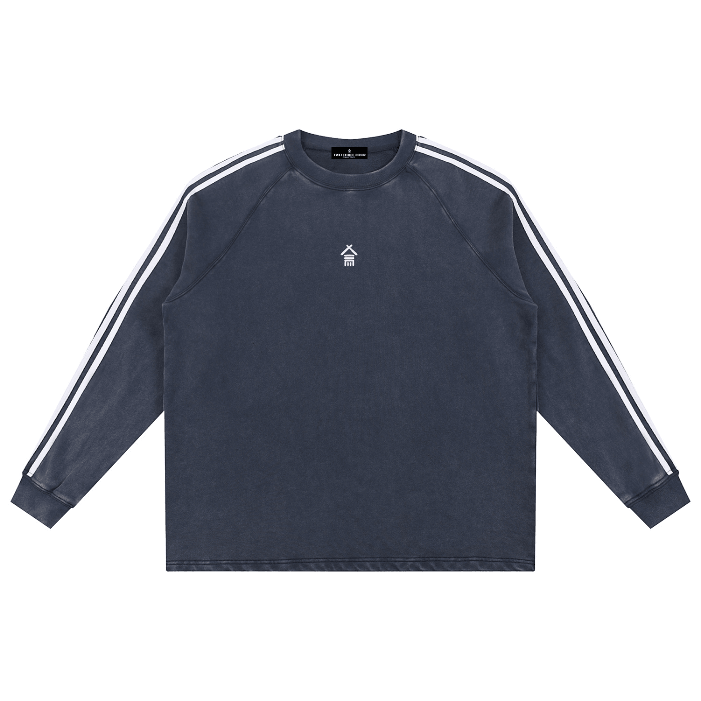 Traveller's Club Snow Washed Contrast Tape Sweatshirt - | 234 Collectives