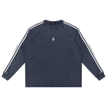 Traveller's Club Snow Washed Contrast Tape Sweatshirt - | 234 Collectives