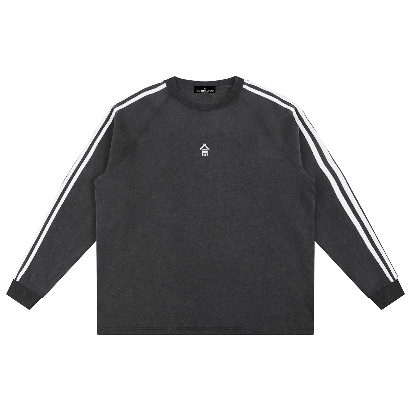 Traveller's Club Snow Washed Contrast Tape Sweatshirt - | 234 Collectives