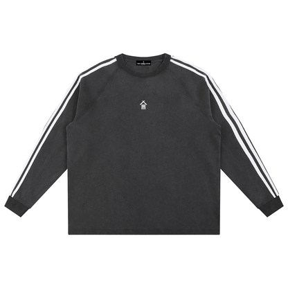 Traveller's Club Snow Washed Contrast Tape Sweatshirt - | 234 Collectives